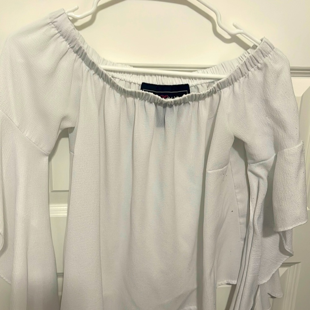 Open Shoulder white blouse